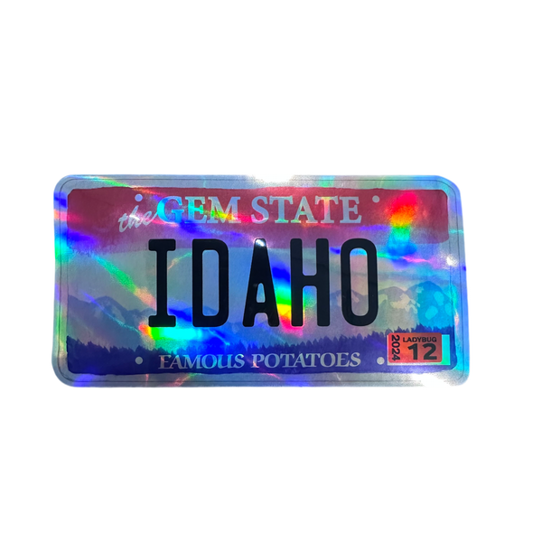Idaho License Plate Holographic Sticker