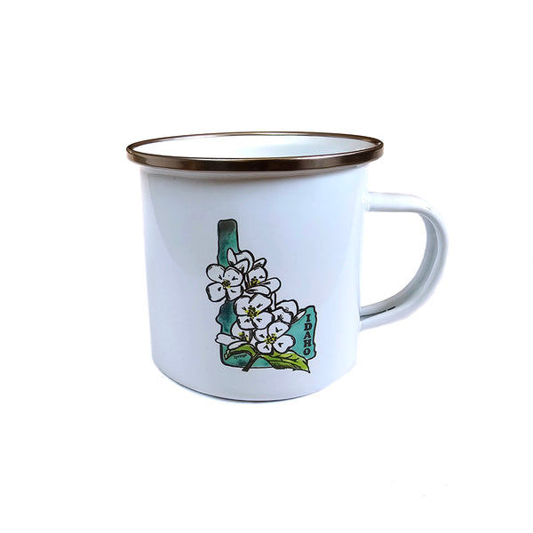 Syringa Enamel Mug, Watercolor