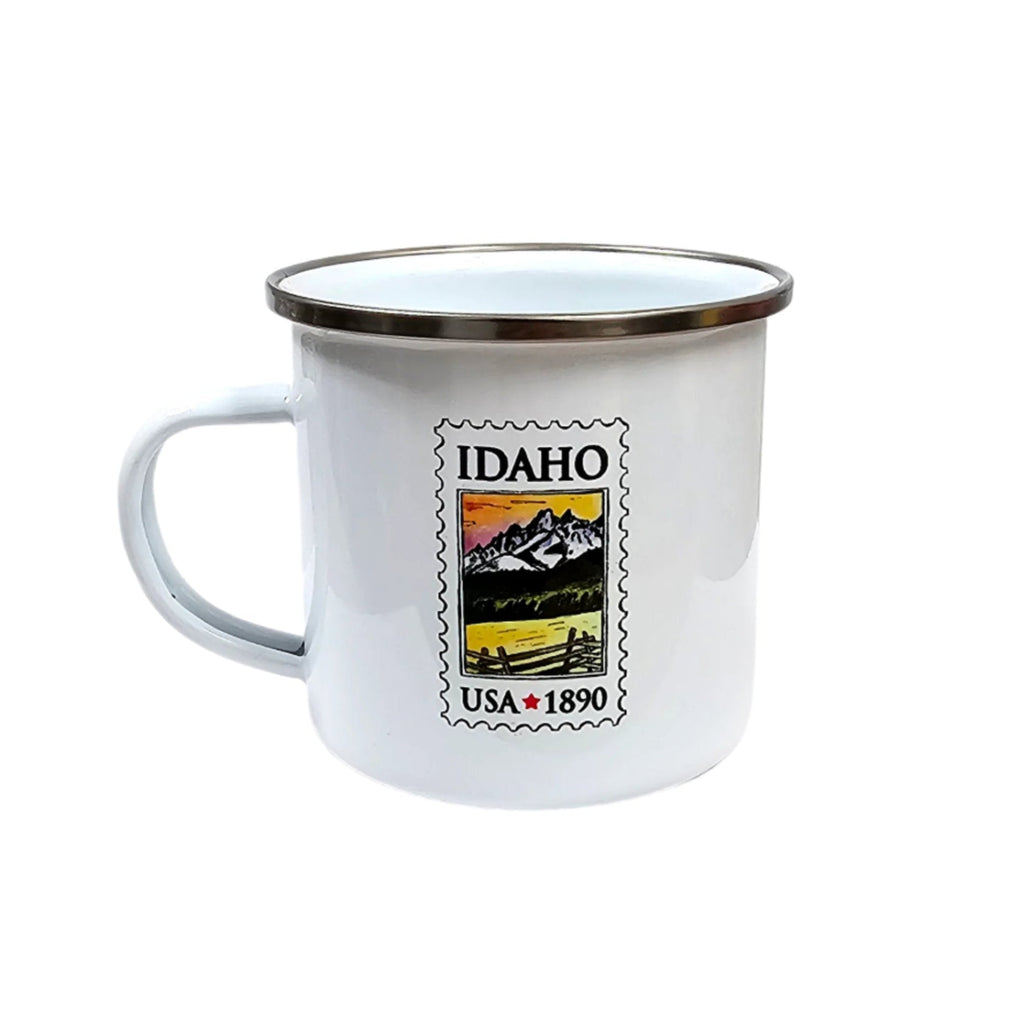 Idaho Postage Stamp Enamel Mug