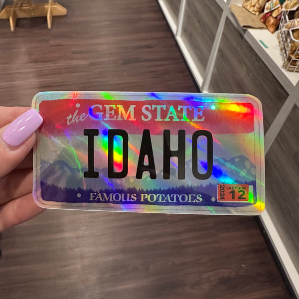 Idaho License Plate Holographic Sticker