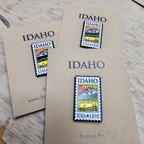 Idaho Postage Stamp Enamel Pin
