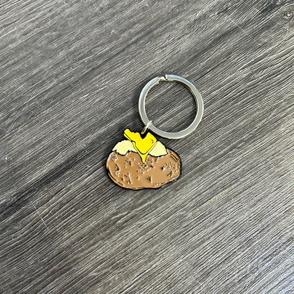 Idaho Spud Enamel Keychain