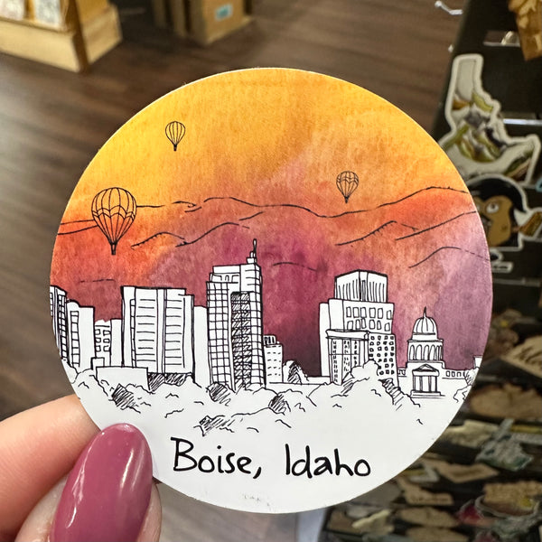 Boise Skyline Full Color Flat Magnet