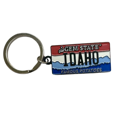 Idaho License Plate Enamel Keychain