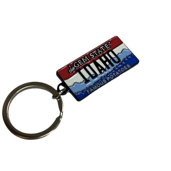 Idaho License Plate Enamel Keychain