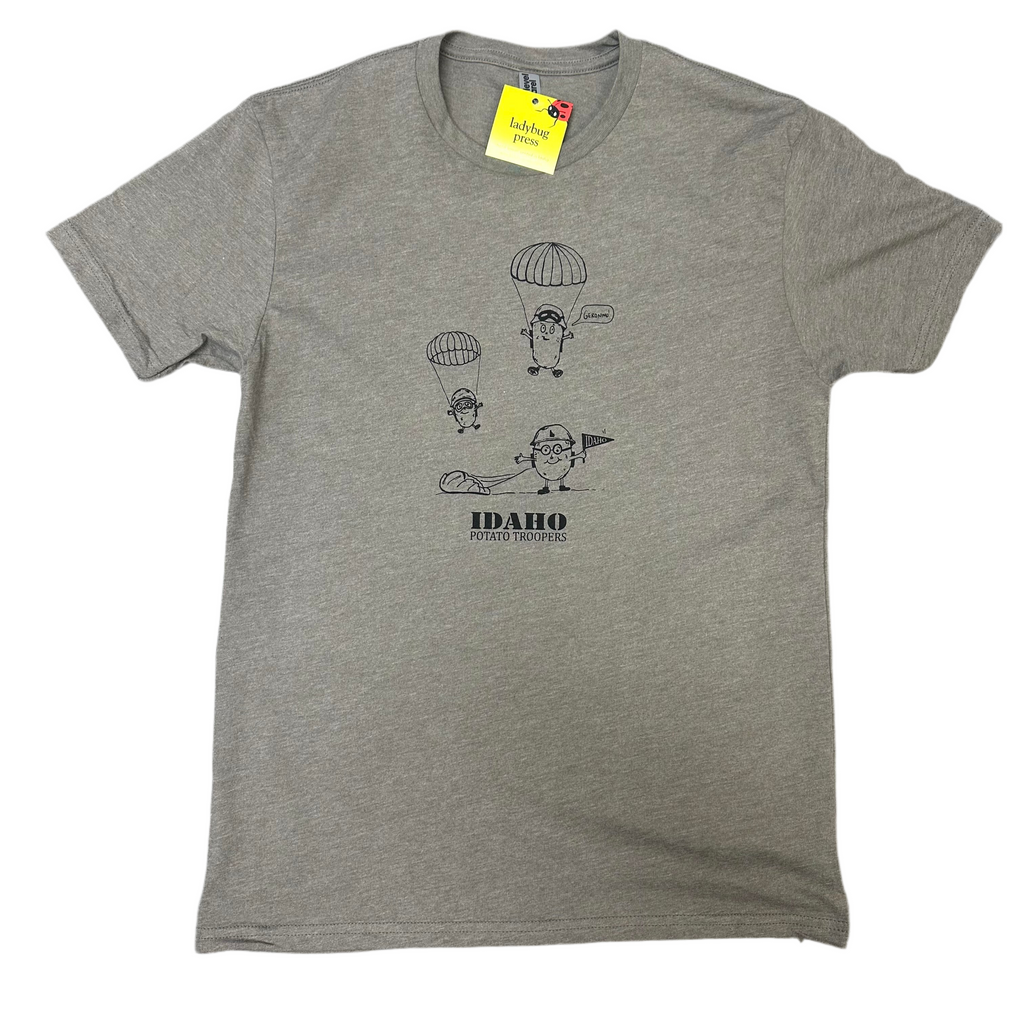 Idaho Potato Troopers Tshirt, Eco Friendly Waterbased Inks