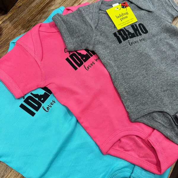 Someone in Idaho Loves Me Onesie, Eco-friendly Water-based Inks