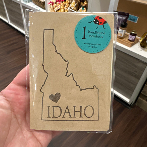 Idaho Heart Notebook, Staple bound, Letterpress printed eco friendly
