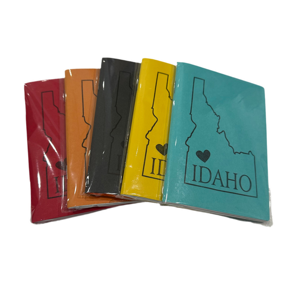 Idaho Heart Notebook, Staple bound, Letterpress printed eco friendly