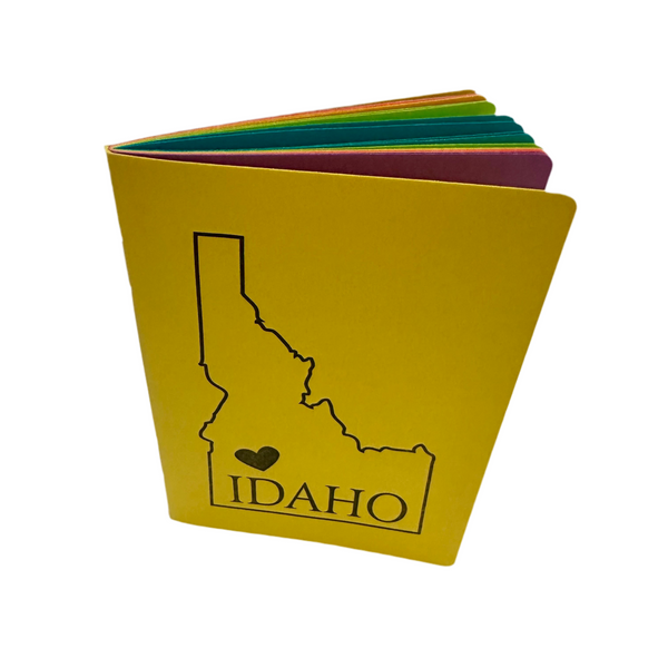 Idaho Heart Notebook, Staple bound, Letterpress printed eco friendly