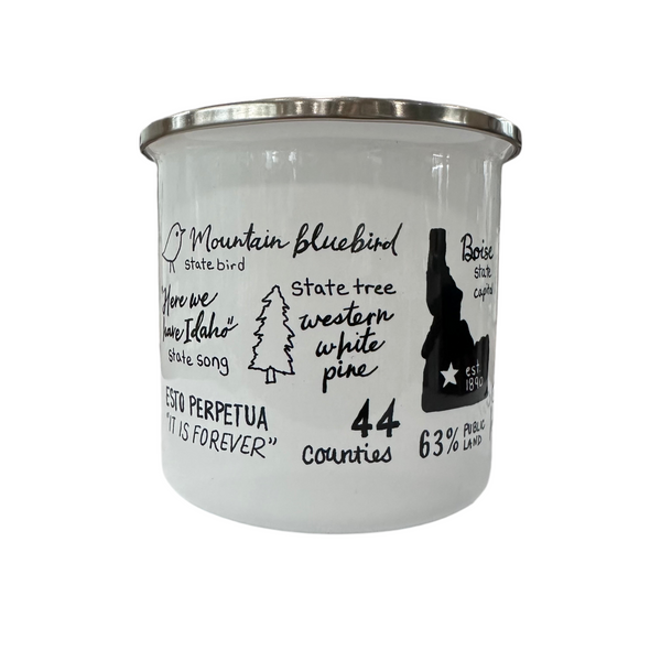 Idaho Facts Enamel Mug
