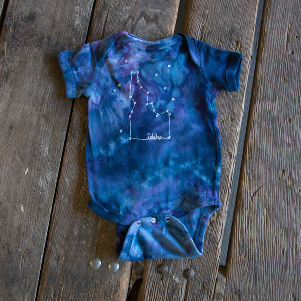 Ice Dyed Idaho Constellation Onesie