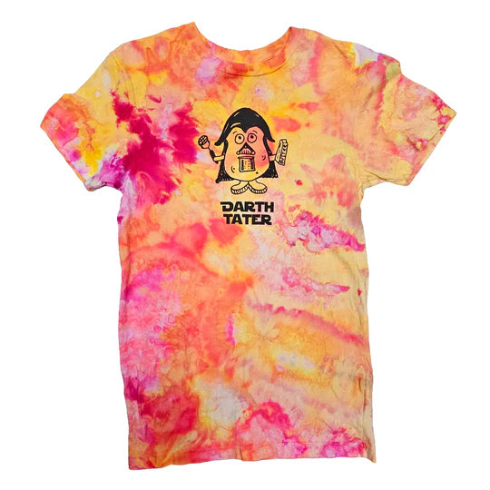 Ice Dyed Darth Tater T-shirt, Screen Printed Adult Sizes
