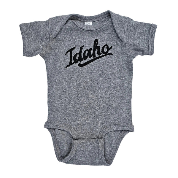 Retro Idaho Onesie, eco-friendly waterbased inks