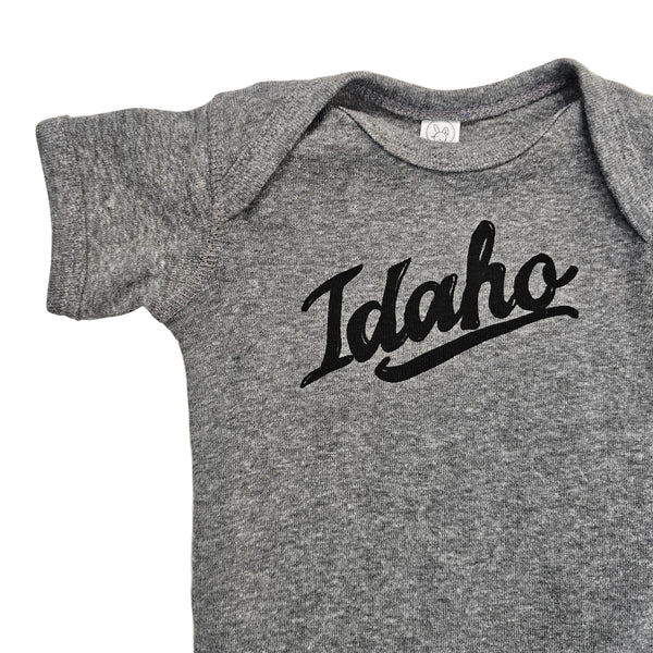 Retro Idaho Onesie, eco-friendly waterbased inks