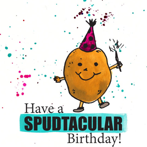 Have a Spudtacular Birthday, Letterpress Printed Greeting Card