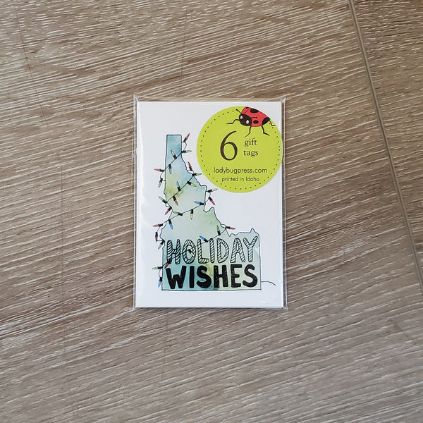Idaho Lights Holiday Gift Tags, 6pack.