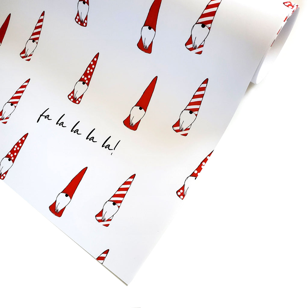 Gnome fa la la la Wrapping paper, 20x29 inches