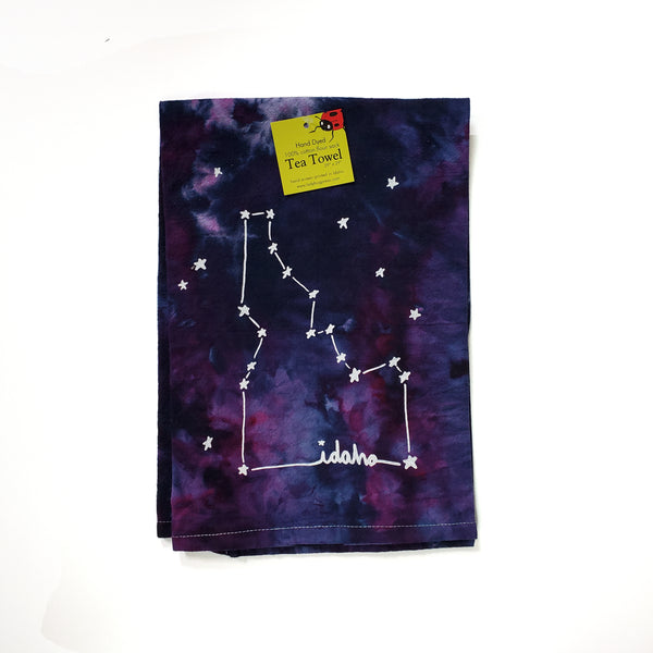Dyed Idaho Constellation Tea Towel, Screen Printed floursack