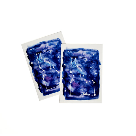 Idaho Constellation Gift Tag, Watercolor 6pack.