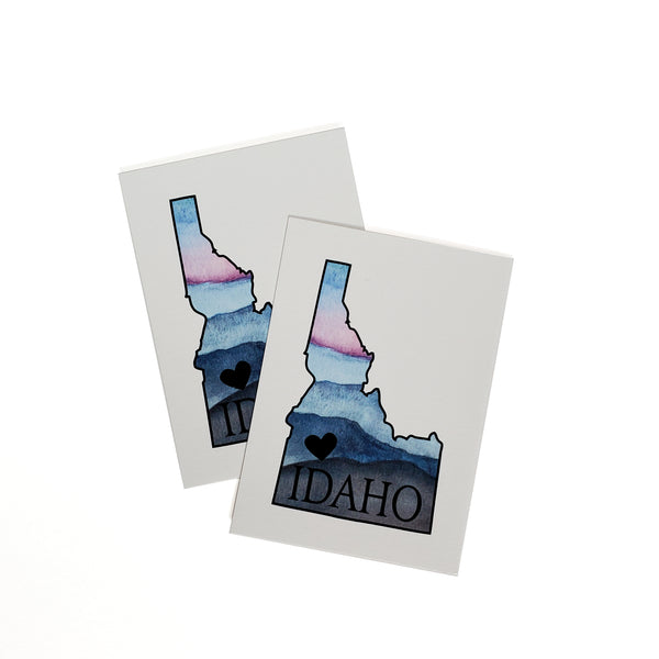 Idaho Heart Watercolor Gift Tags, 6pack.