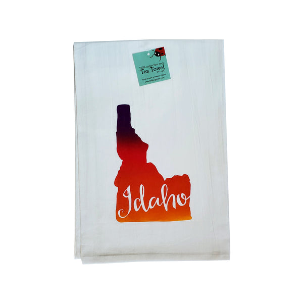 Idaho Tea Towel, Screen Printed flour sack towel
