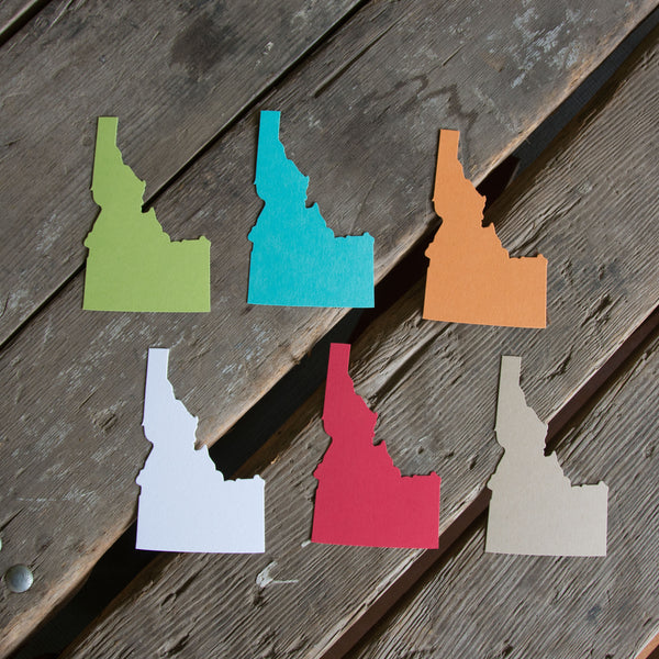 Blank Idaho Shape Cut Out Cards